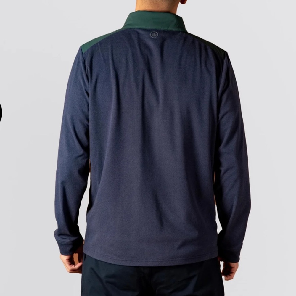 Peter Millar Merge Hybrid Fleece Jacket In Nordic Pine Size XL - Picture 3 of 10